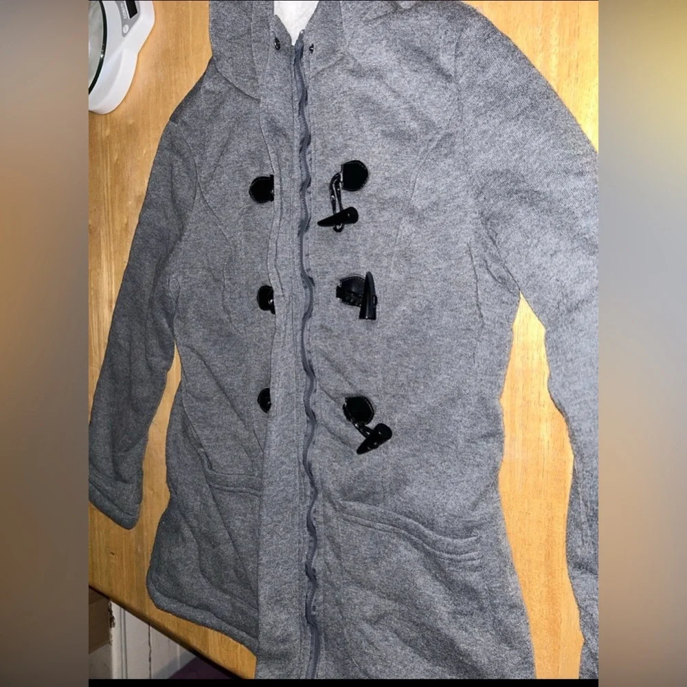 Woman’s small coat jacket peacoat gray  miss look - Picture 2 of 11